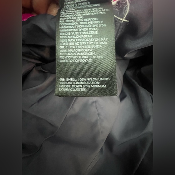 Women’s NorthFace 550 Chevron Puffer Jacket- Pink-‎ Size Small G16 - Picture 9 of 10